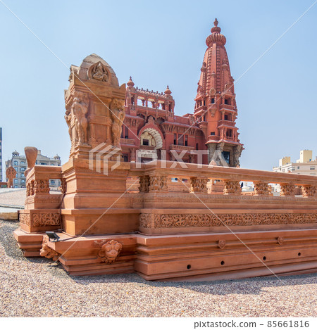 Baron Empain Palace, a historic mansion inspired by the Cambodian Hindu temple of Angkor Wat, Cairo 85661816