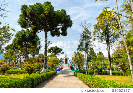 Central square of Oxapampa in Peru 85662127