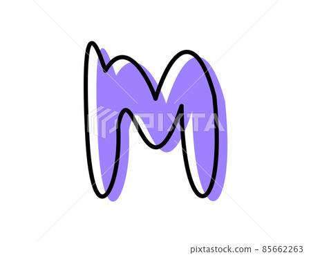手寫字母矢量圖小寫 m 85662263
