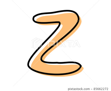 手寫字母矢量插圖大寫字母 Z 85662272