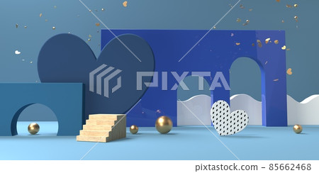 Hearts with geometric shapes - Appreciation and love theme Hearts with geometric shapes - Appreciation and love theme 85662468