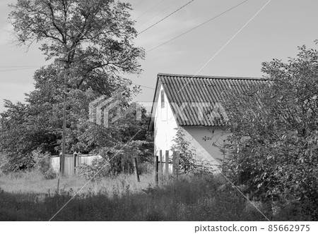 Beautiful old abandoned building farm house in countryside 85662975