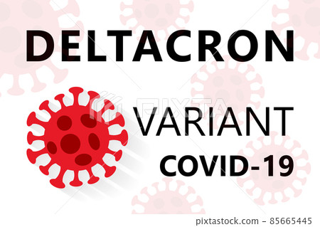 Deltacron, dangerous new mutation of coronavirus, composed of Delta and Omicron DNA, Novel coronavirus 2019-nCoV outbreak on white background. Corona Virus disease 2019 Pandemic Protection Concept 85665445