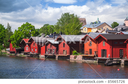 Summer landscape of Porvoo old town, Finland Summer landscape of Porvoo old town, Finland 85665726