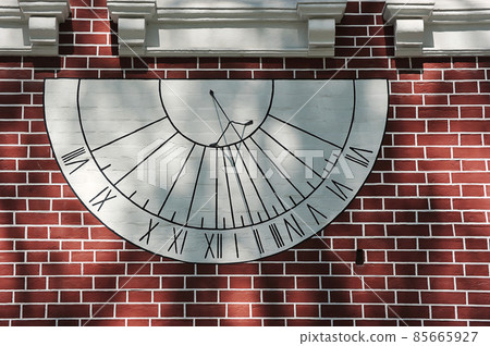 sundial on the wall of the Novodevichy monastery in Moscow 85665927