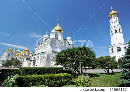 view of the Archangel Cathedral in the Kremlin in Moscow view of the Archangel Cathedral in the Kremlin in Moscow 85666182