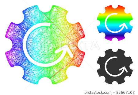 Spectrum Linear Gradient Gear Rotation Icon Spectrum Linear Gradient Gear Rotation Icon 85667107