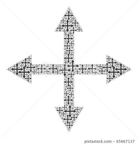 Expand Arrows Recursion Collage of Itself Items - Stock Illustration ...