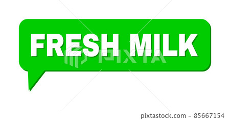 Speech FRESH MILK Colored Bubble Message 85667154