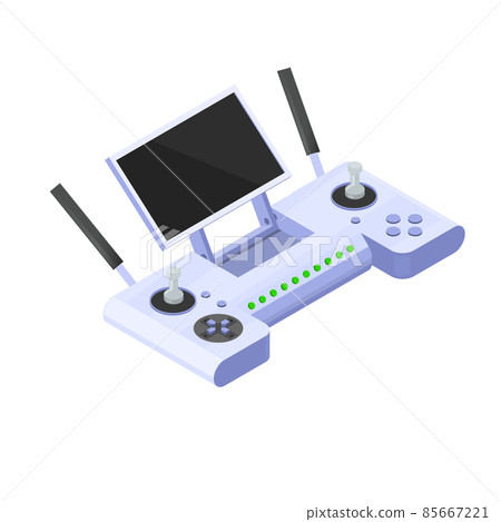 Realistic isometric illustration of drone remote control to it. 85667221