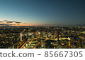 Tokyo night view of the setting sun Tokyo night view of the setting sun 85667305