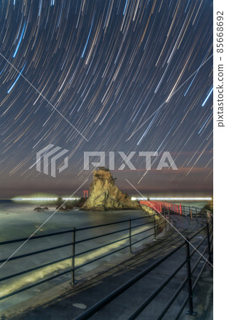 福島縣磐城市旗手海岸的星軌 85668692