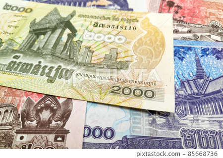 Stack of Cambodian riel 85668736