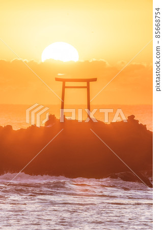 福島縣磐城市旗手海岸的黎明 福島縣磐城市旗手海岸的黎明 85668754