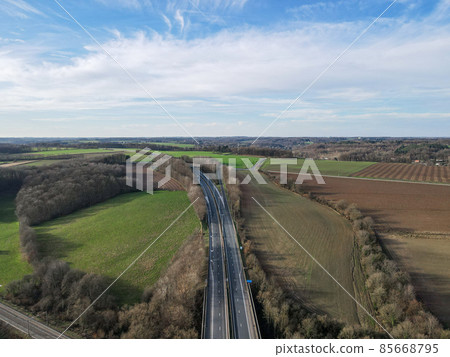 Aerial view of highway in south of Belgium Aerial view of highway in south of Belgium 85668795