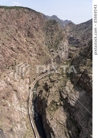 Scenery overlooking from the Royal Gorge Bridge Scenery overlooking from the Royal Gorge Bridge 85669543