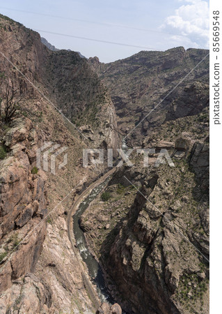 Scenery overlooking from the Royal Gorge Bridge Scenery overlooking from the Royal Gorge Bridge 85669548