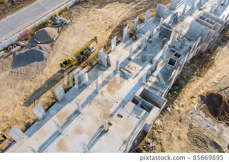Object under construction, of an unfinished multi-story building Object under construction, of an unfinished multi-story building 85669895