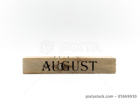 August ・ AUGUST characters and copy space 85669930