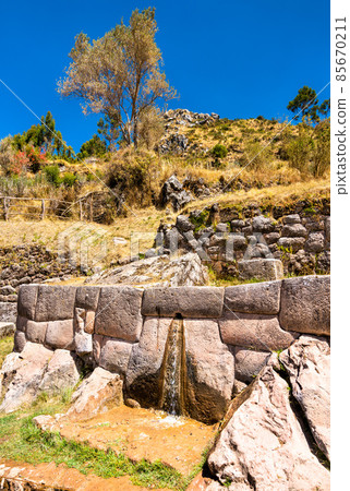 Tambomachay Inca ruins near Cusco in Peru 85670211