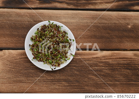 Sprouting greens flax seeds. healthy diet Sprouting greens flax seeds. healthy diet 85670222