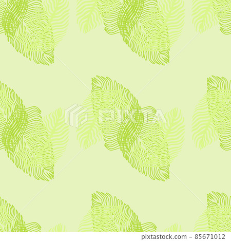 Abstract palm leaf seamless pattern with hand drawn foliage print. Simple Jungle background. Vector illustration for seasonal textile prints. Abstract palm leaf seamless pattern with hand drawn foliage print. Simple Jungle background. Vector illustration for seasonal textile prints. 85671012