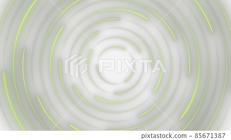 CG circle: Many shining light spots and light trails fluttering in a circle 85671387