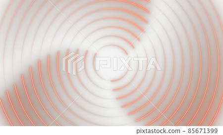 CG circle: Many shining light spots and light trails fluttering in a circle 85671399