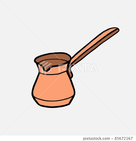 doodle freehand sketch drawing of turkish coffee pot. 85672167