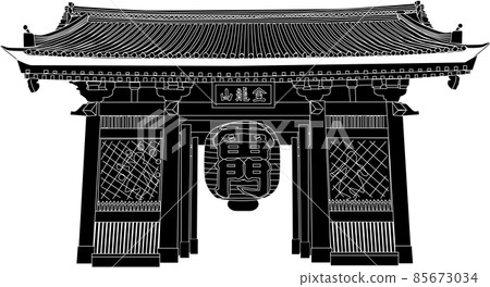 東京雷門的剪影 東京雷門的剪影 85673034