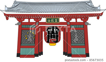 從正面看東京雷門 85673035