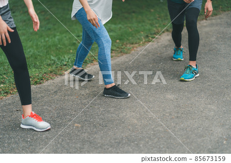 Achilles tendon stretch Achilles tendon stretch 85673159