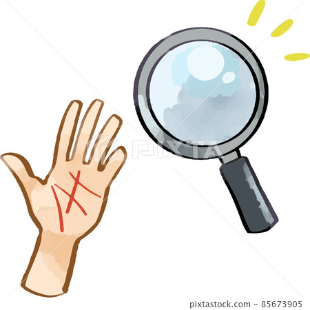 看手相的插圖 看手相的插圖 85673905