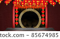 Lanterns in Chinese new year day festival. 3D Rendering. 85674985