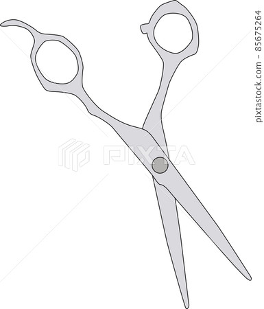 Haircut scissors illustration material Haircut scissors illustration material 85675264