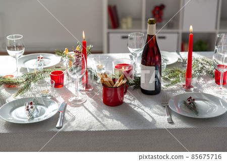 christmas dinner party table serving at home christmas dinner party table serving at home 85675716