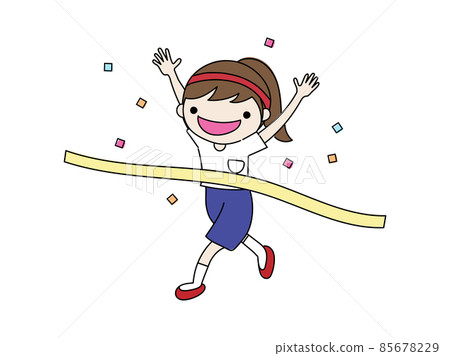 獲得第一名的女孩的插圖 85678229