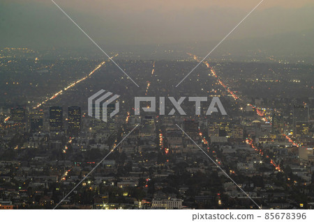 Sunset Westwood Cityscape from Griffith Park 85678396