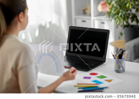 teacher having online class at home teacher having online class at home 85678948