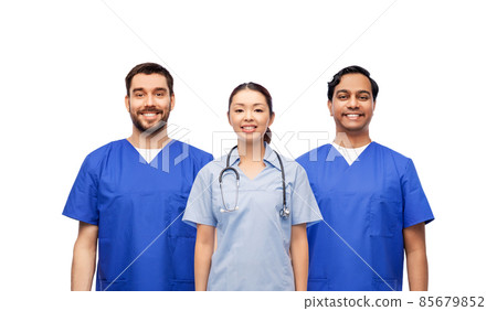 group of happy smiling doctors or nurses 85679852