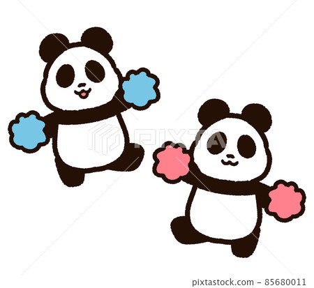 可愛的熊貓來支持 可愛的熊貓來支持 85680011