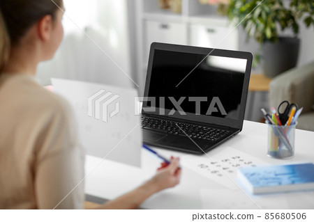 math teacher having online class at home math teacher having online class at home 85680506