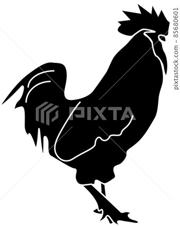 Beautiful chicken silhouette 85680601