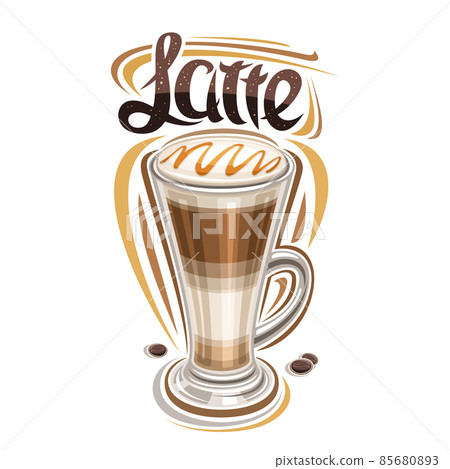 Vector poster for Latte Coffee 85680893