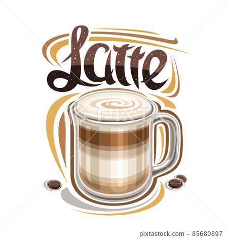 Vector poster for Latte Coffee 85680897