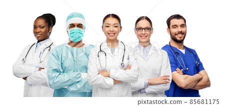 group of happy smiling doctors and nurse 85681175