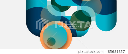 Creative geometric wallpaper. Minimal abstract background. Circles composition vector illustration for wallpaper banner background or landing page 85681857