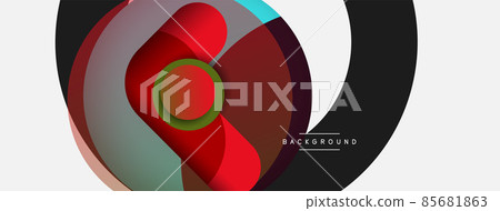 Creative geometric wallpaper. Minimal abstract background. Circles composition vector illustration for wallpaper banner background or landing page 85681863