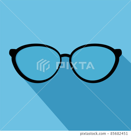 Glasses Icon. Vector illustration. Elements for Design. Glasses Icon on Blue Background Glasses Icon. Vector illustration. Elements for Design. Glasses Icon on Blue Background 85682451