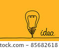 Abstract creative concept background with idea light electric bulb. Vector illustration. 85682618